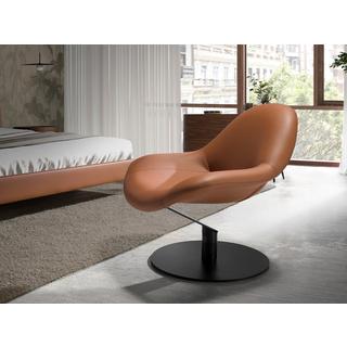 ANGEL CERDA Fauteuil en simili cuir marron  