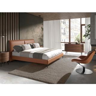 ANGEL CERDA Fauteuil en similicuir marron  