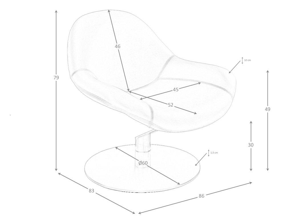 ANGEL CERDA Fauteuil en simili cuir marron  