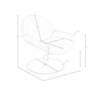 ANGEL CERDA Fauteuil en similicuir marron  