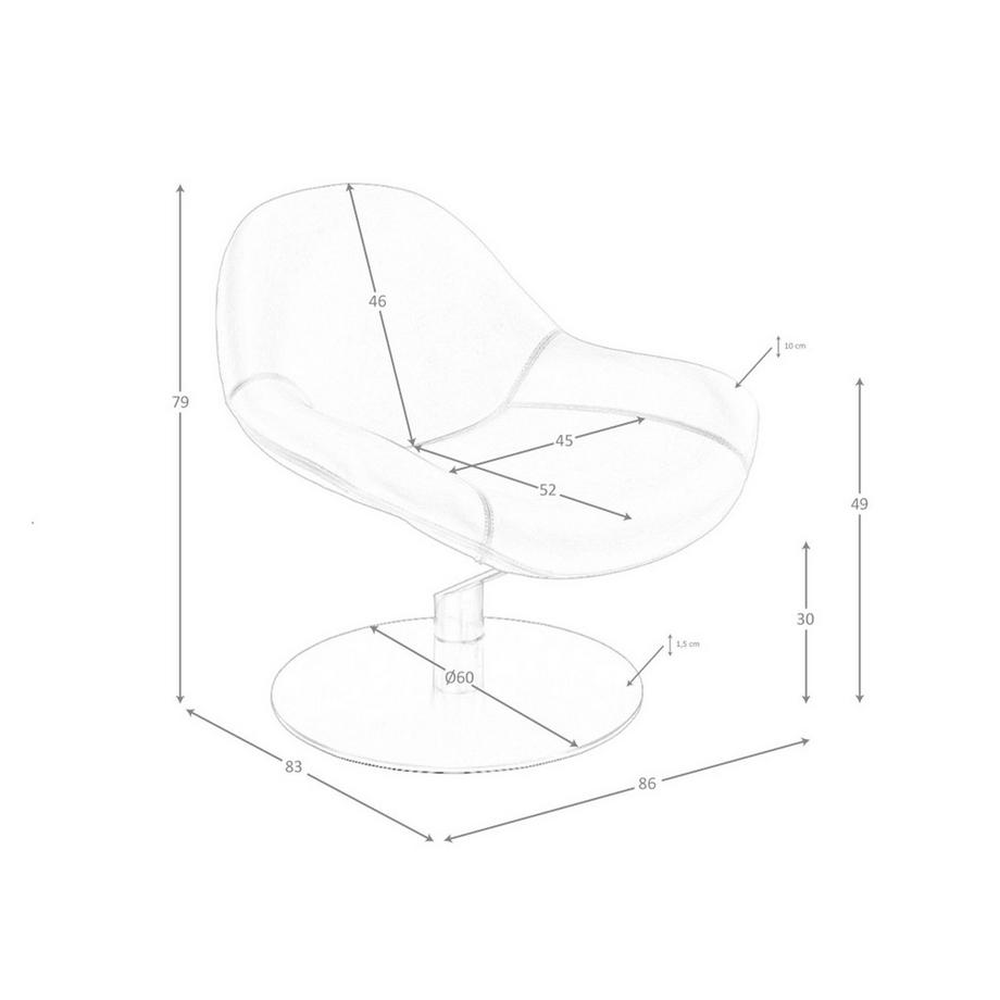 ANGEL CERDA Drehsessel ausem Kunstleder  