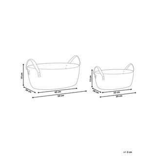 Beliani Korb aus Baumwolle Klassisch GISSAR  