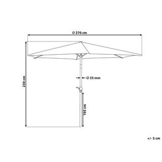 Beliani Parasol en Polyester VARESE  