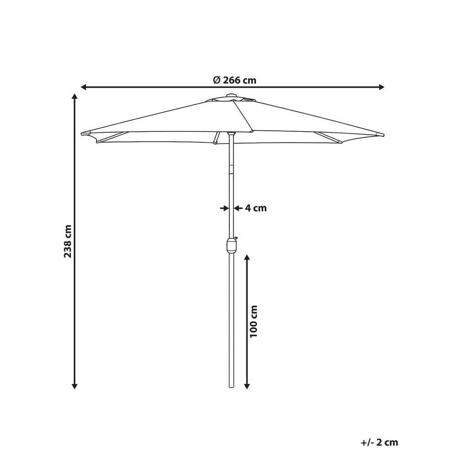 Beliani Parasol de jardin en Tissu  VARESE  
