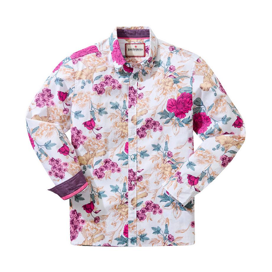 Joe Browns Langarmhemd mit kräftigem Blumenmuster  