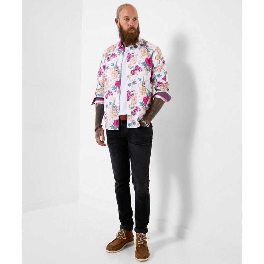 Joe Browns Langarmhemd mit kräftigem Blumenmuster  