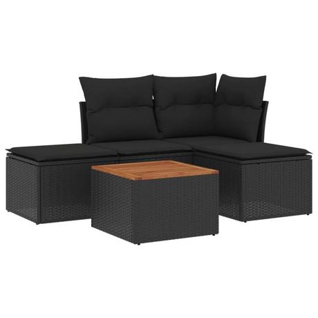 VidaXL set divano da giardino Polirattan  