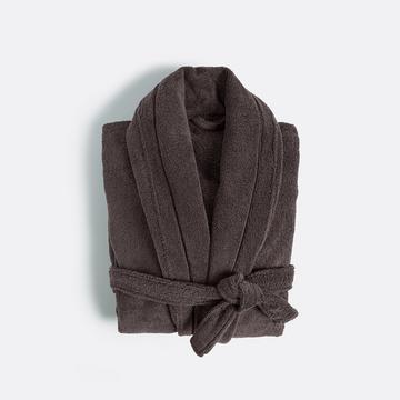 Peignoir adulte châle en coton peigné 400 g/m2