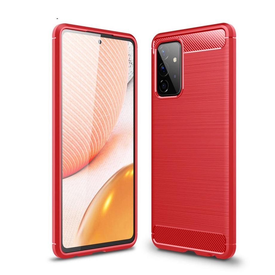 Galaxy A72 - Mã©Tal Look Carbone Caoutchouc Coque