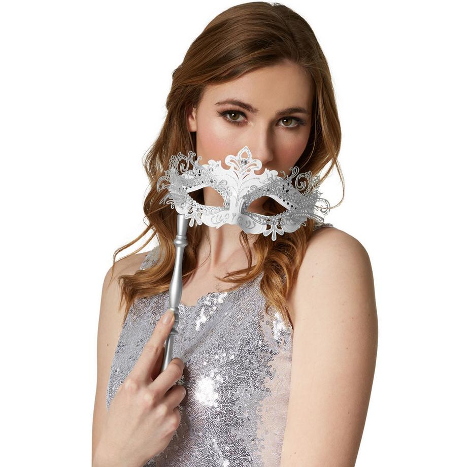 Tectake  Masque vénitien sur bâton 