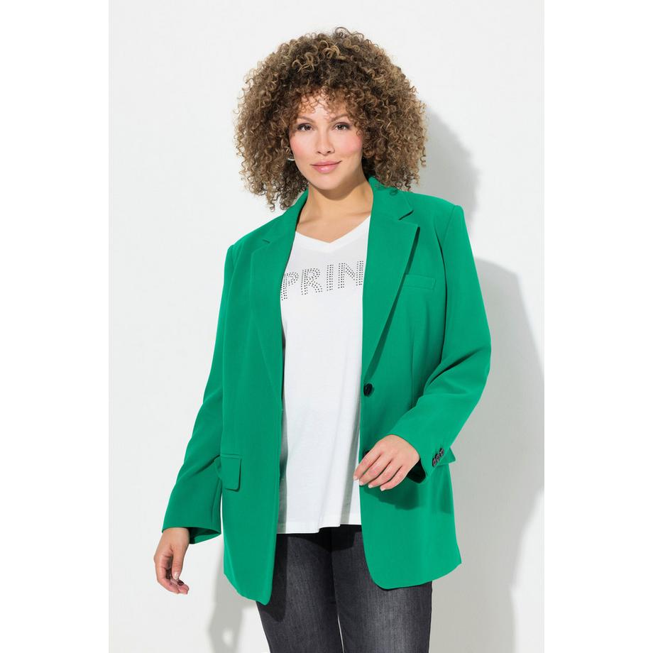 Ulla Popken Blazer Oversized Collo Revers Chiusura Bottoni  