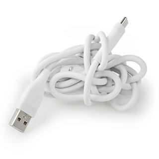 Nedis  Câble USB | USB 2.0 | USB-A mâle | USB-C™ mâle | 15 W | 480 Mbps | Nickelé | 1,50 m | Rond | Silicone | Blanc | Boîte 