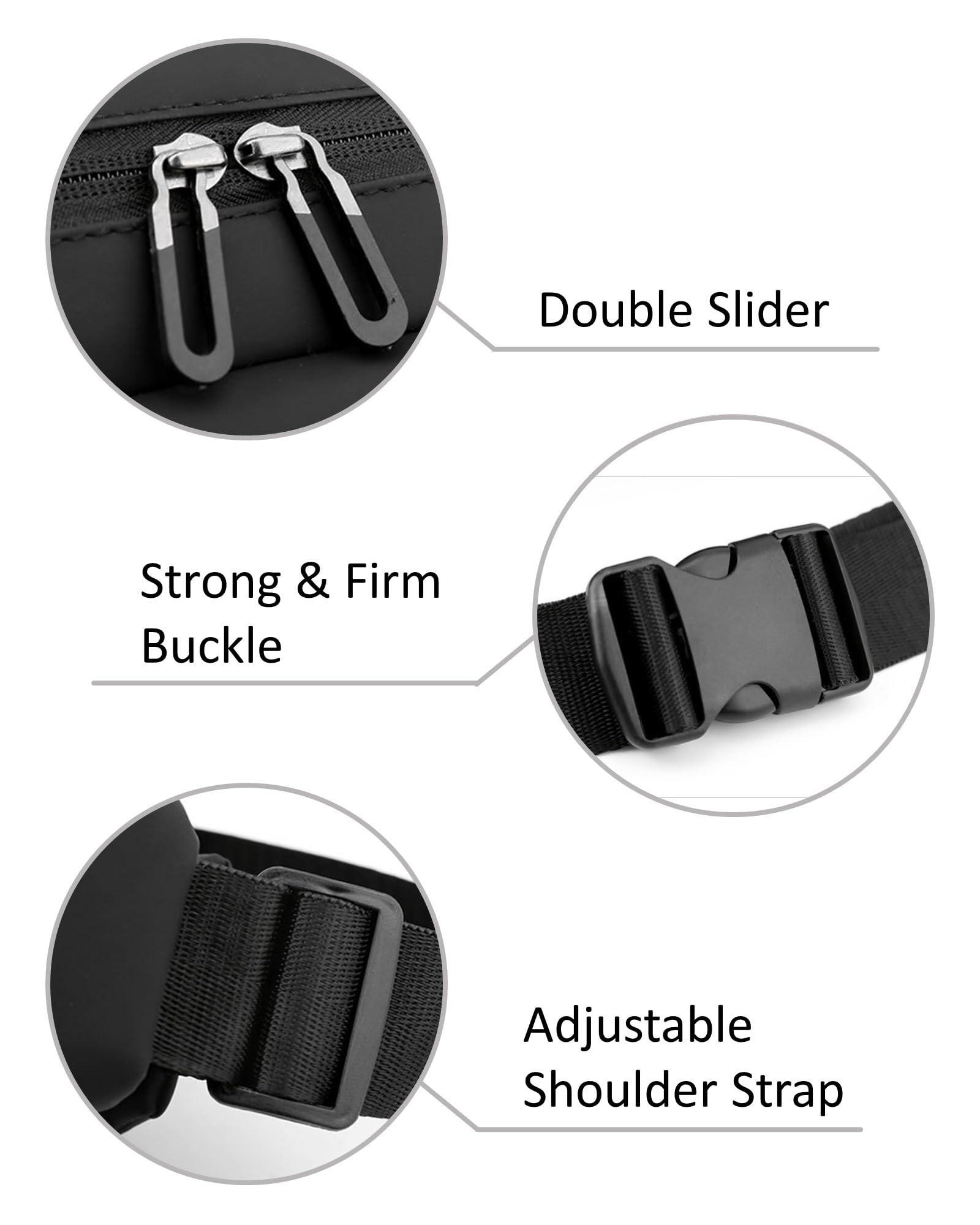 Only-bags.store Große wasserdichte PU Leder Gürteltasche  