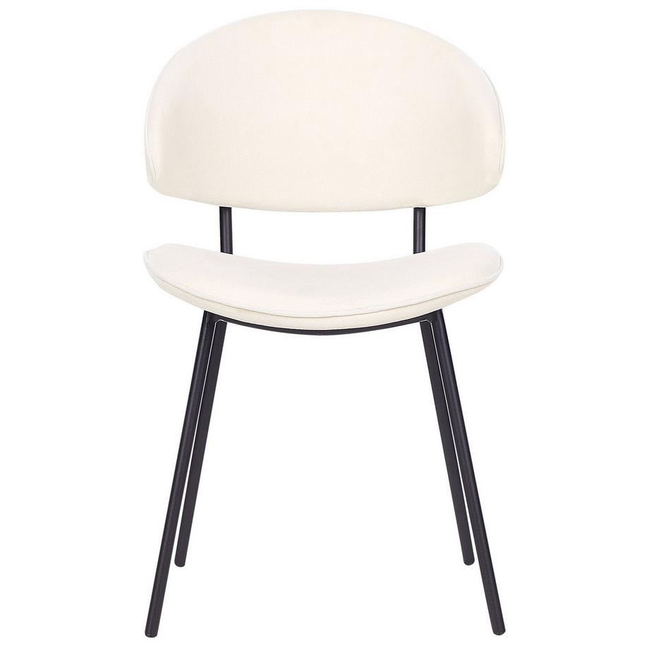 Beliani Set di 2 sedie da pranzo en Tessuto Moderno KIANA  