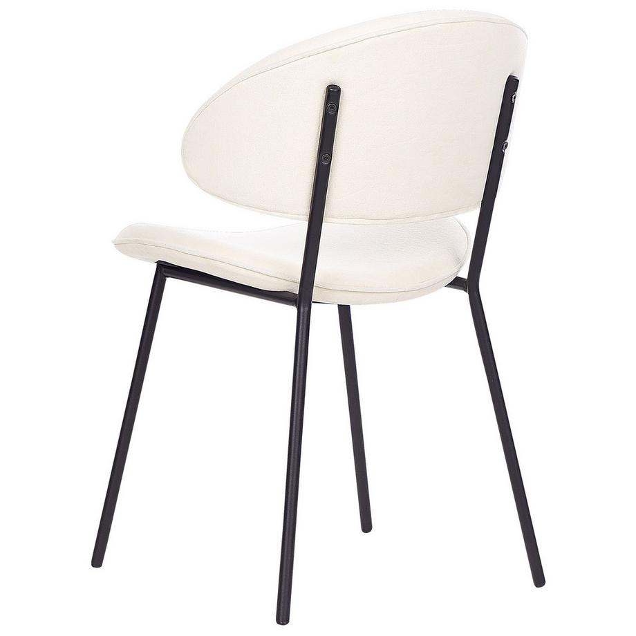 Beliani Set di 2 sedie da pranzo en Tessuto Moderno KIANA  