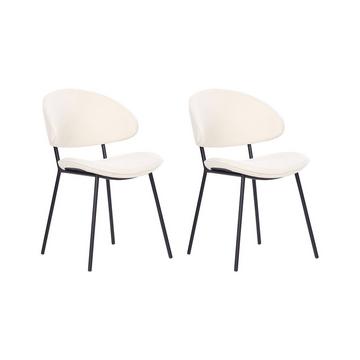Lot de 2 chaises de salle à manger en Tissu Moderne KIANA