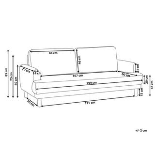 Beliani 3 Sitzer Sofa aus Polyester Retro TUVE  