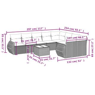 VidaXL Garten sofagarnitur poly-rattan  