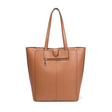 Sac cabas en cuir Madeleine camel