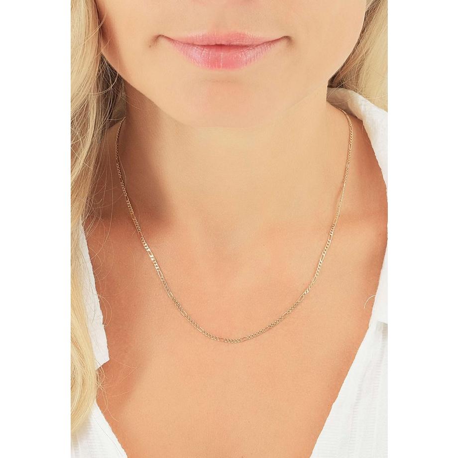 MUAU Schmuck  Collier figaro or jaune 750, 1,8mm, 40cm 