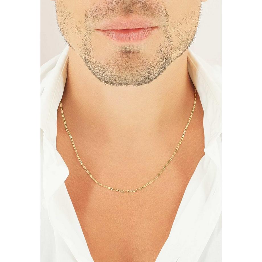 MUAU Schmuck  Collier figaro or jaune 750, 1,8mm, 40cm 