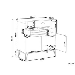 Beliani Commode en Panneau de particules de bois Rétro KYLE  