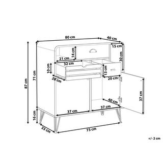 Beliani Commode en Panneau de particules de bois Rétro KYLE  