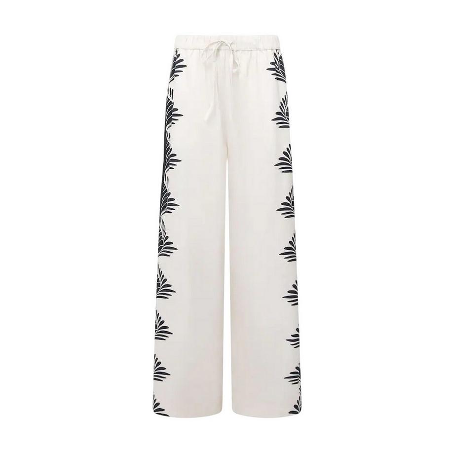 Pantalone Motivo Floreale Gamba Larga