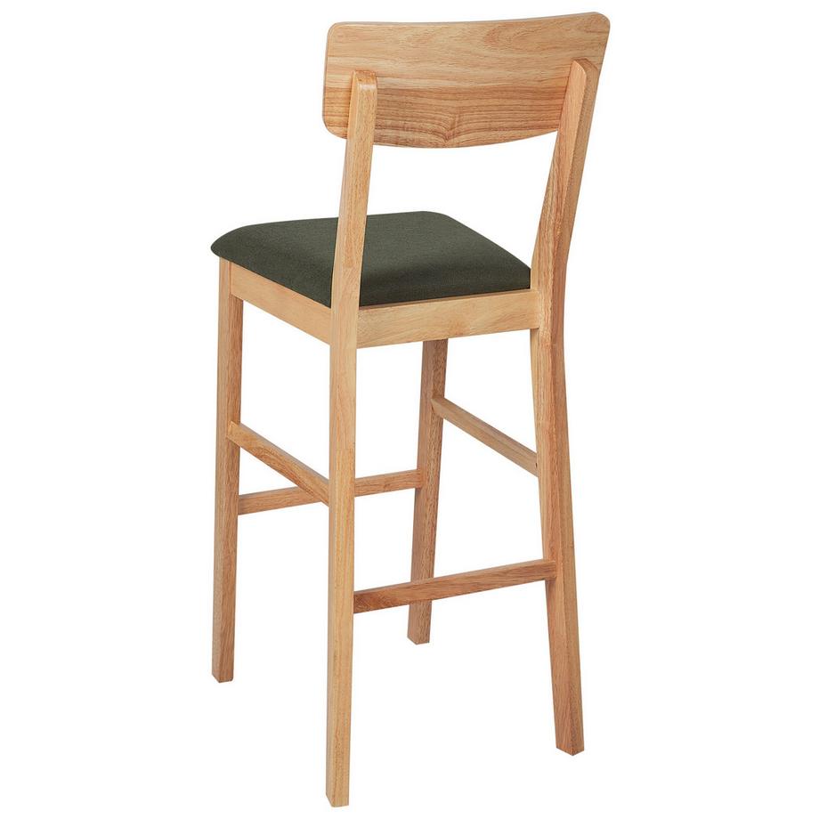 Beliani Lot de 2 chaises de bar en Bois d'hévéa Scandinave AMBLER  