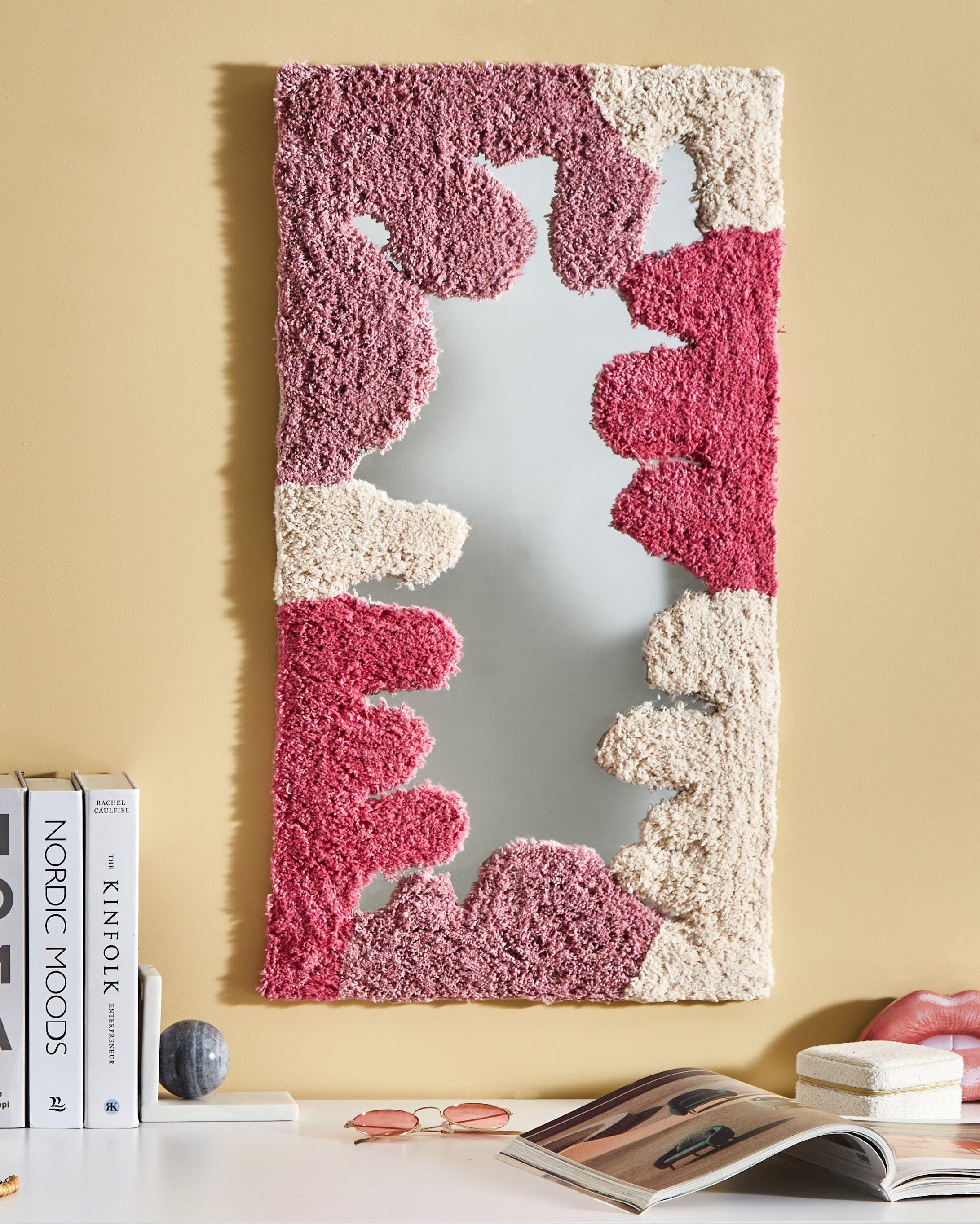 Beliani Wandspiegel aus Baumwolle Retro CAGERI  