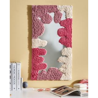 Beliani Wandspiegel aus Baumwolle Retro CAGERI  