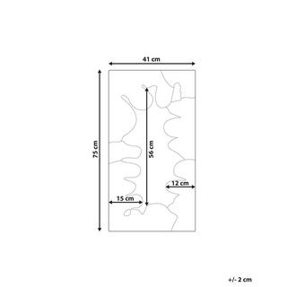 Beliani Wandspiegel aus Baumwolle Retro CAGERI  