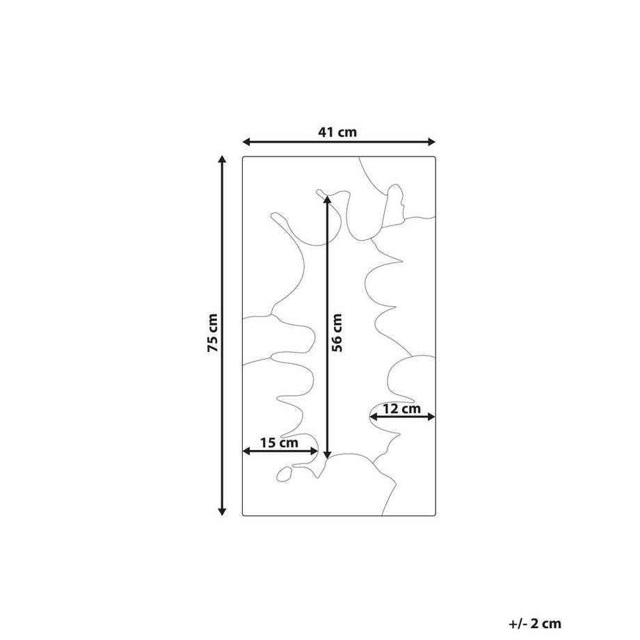 Beliani Specchio en Cotone Retrò CAGERI  