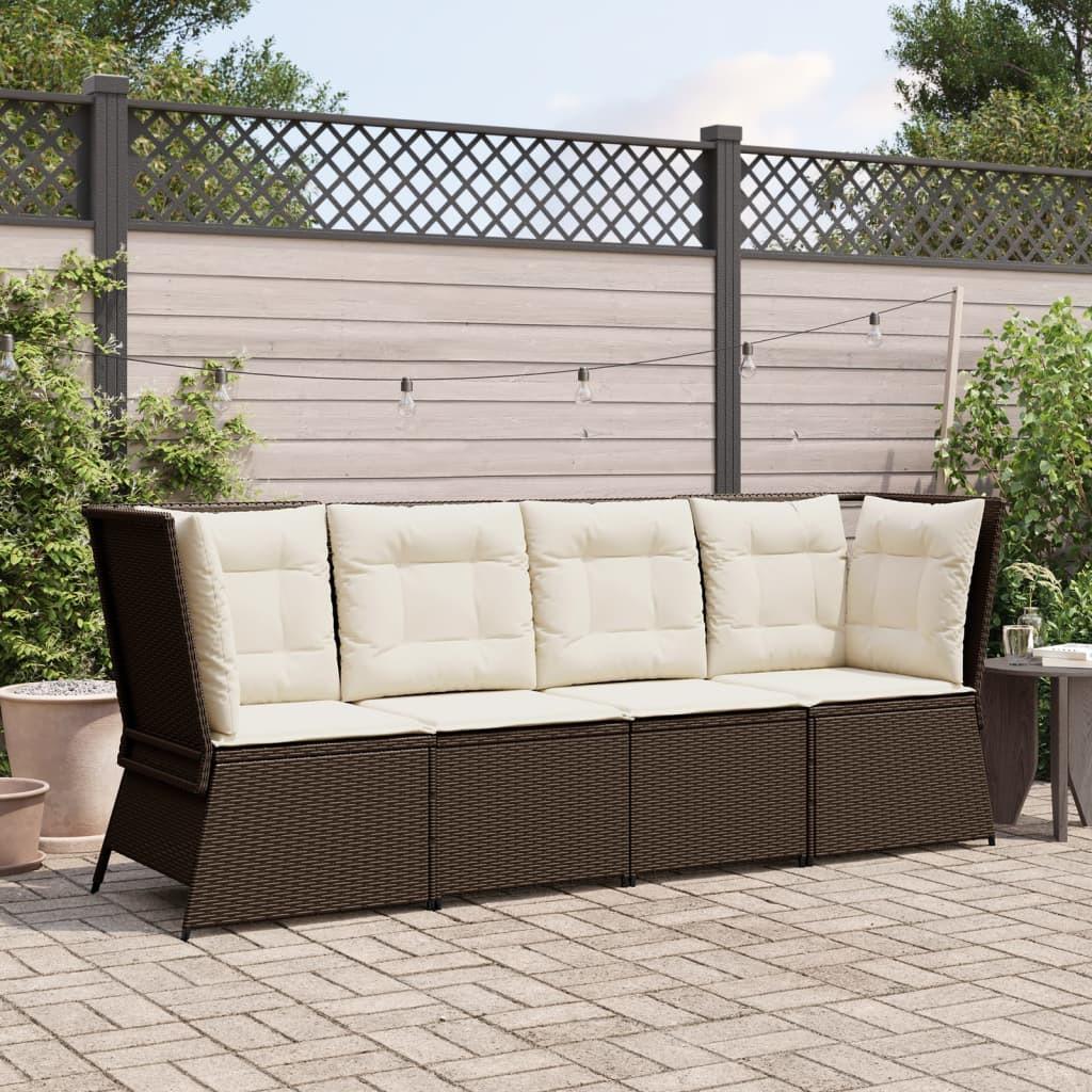 VidaXL Canapé de jardin rotin synthétique  