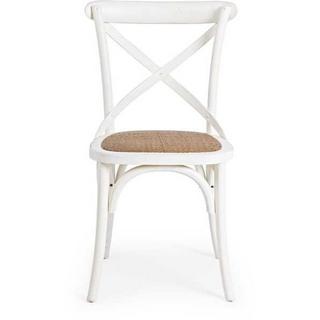 mutoni Chaise en bois Cross Blanc  