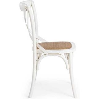 mutoni Chaise en bois Cross Blanc  