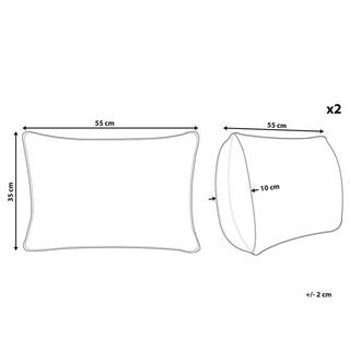 Beliani Kissen 2er Set aus Baumwolle Boho ALBIUM  