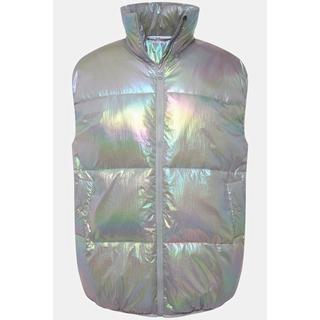 Studio Untold  Gilet matelassé# oversize, effet holographique, avec col montant et fermeture à glissière 