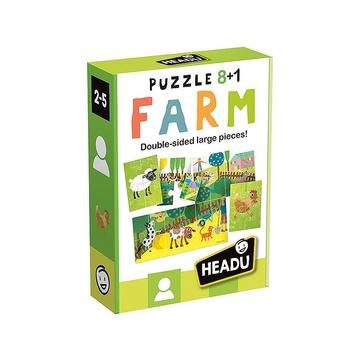 Puzzle My Farm 8+1 grosse doppelseitige Bilderkarten (32Teile)
