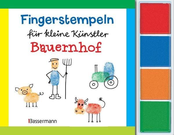 Bassermann  Fingerstempeln f.kl. Künstler- Bauernhof-Set 