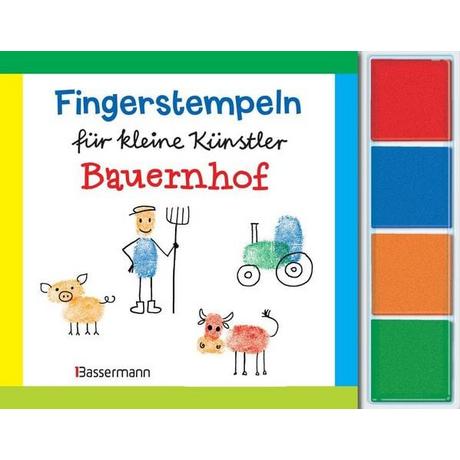 Bassermann  Fingerstempeln f.kl. Künstler- Bauernhof-Set 