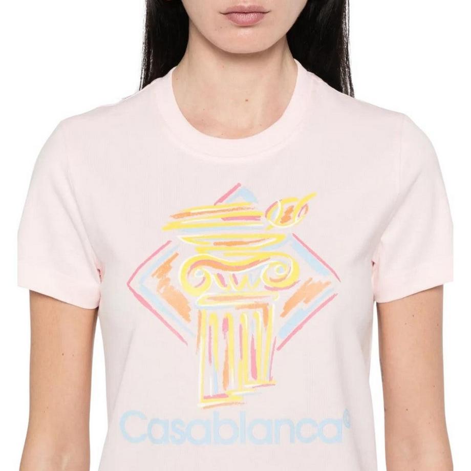 Casablanca  Diamond Column Maglietta Aderente Stampato 