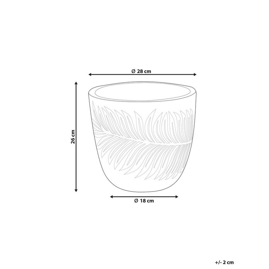 Beliani Vaso per piante en Fibra d'argilla Moderno FTERO  