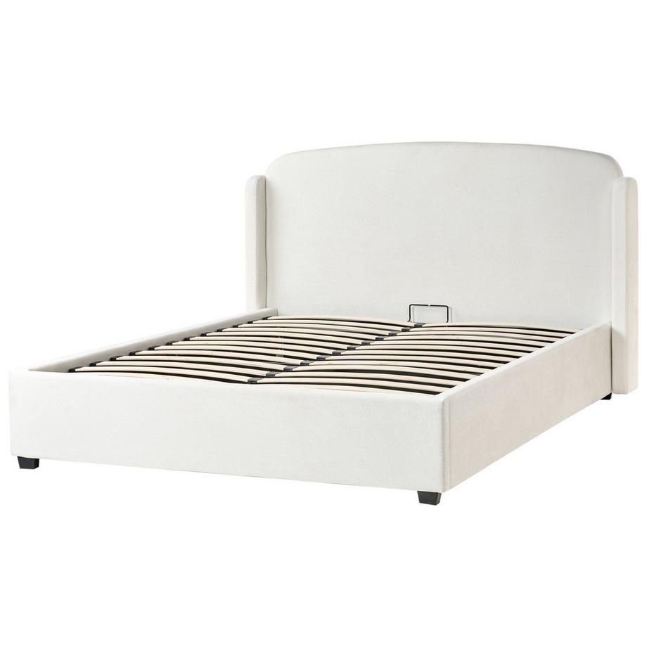 Beliani Lit ottoman en Tissu Moderne BERNAY  