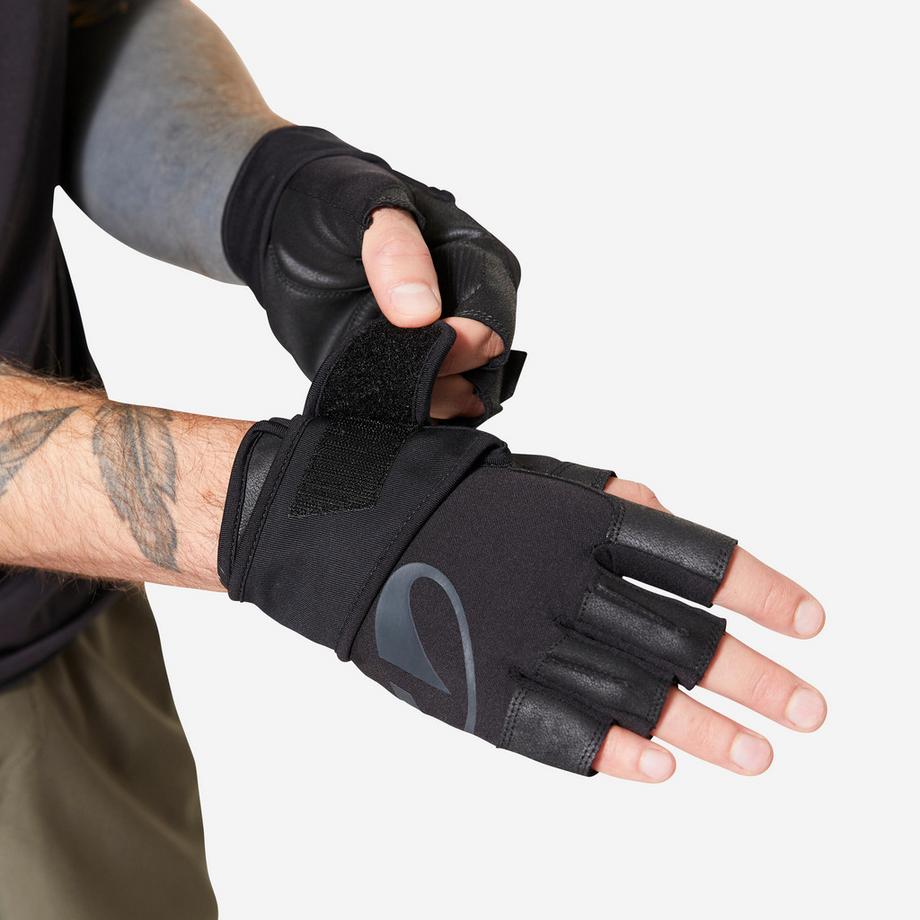 DOMYOS  Guanti allenamento forza supporto polso poliestere 