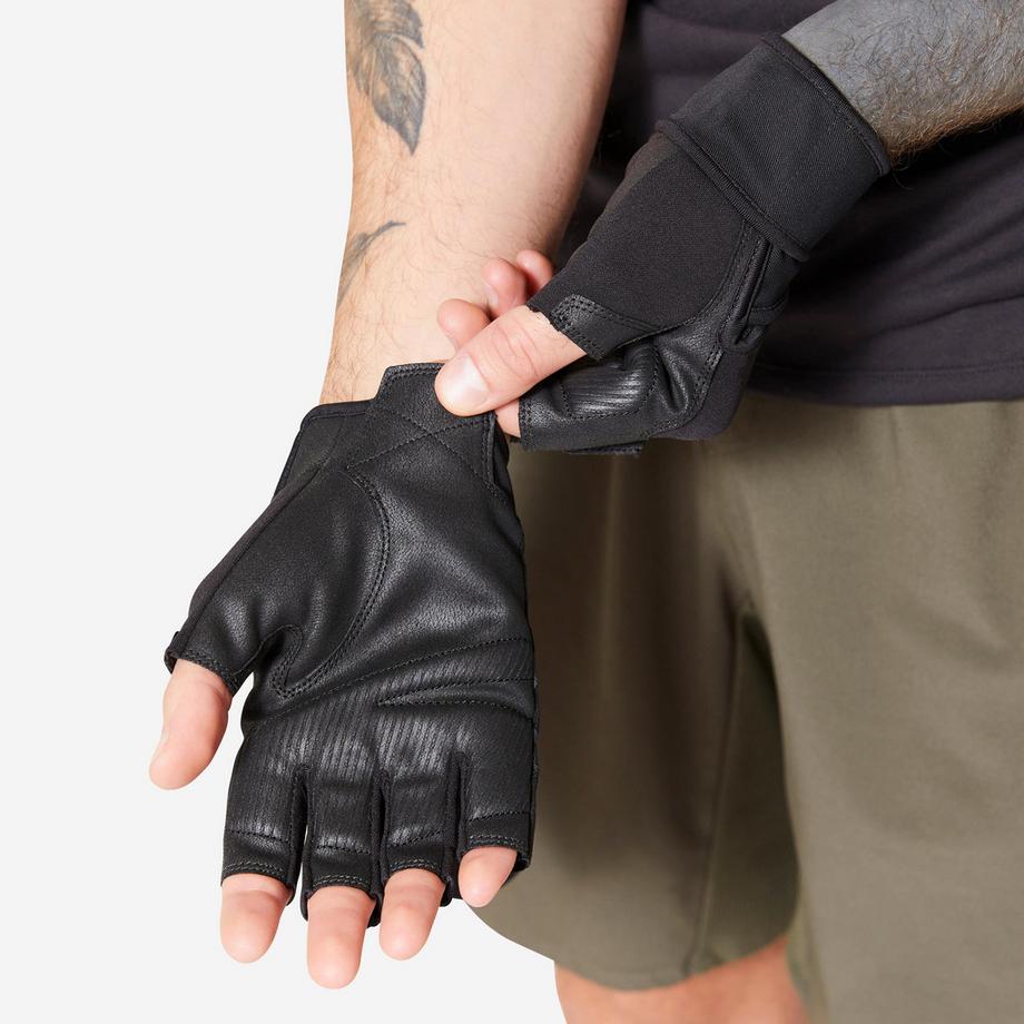 DOMYOS  Guanti allenamento forza supporto polso poliestere 