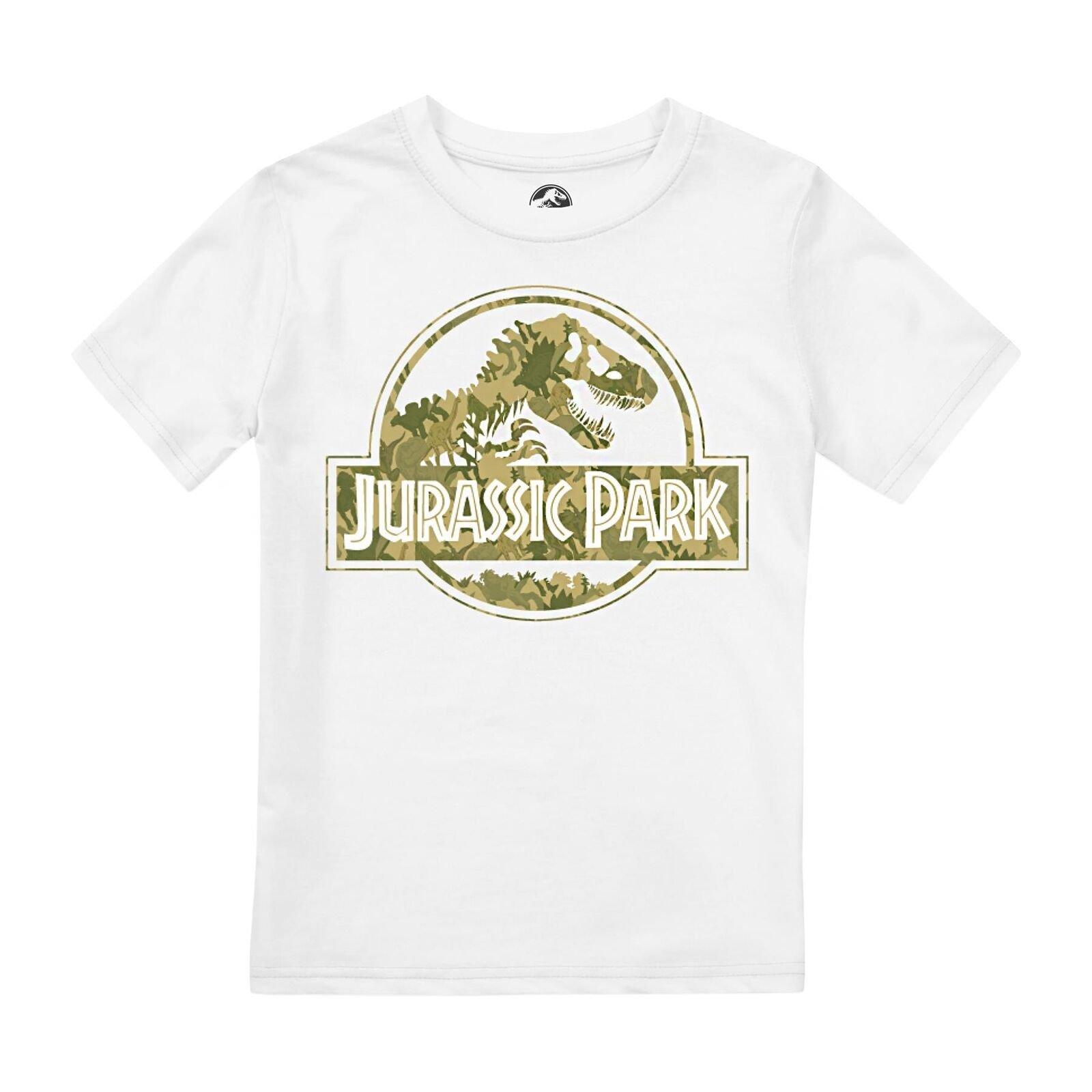 Jurassic Park  Dino Camo TShirt Logo 