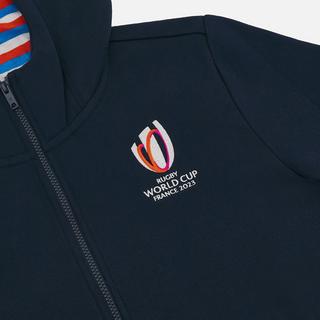 macron  sweatshirt kapuzenpullover mit reißverschluss kind rwc frankreich 2023 