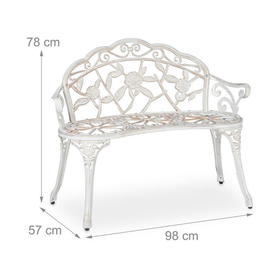 Northio Gartenbank-bronzefarben mit Rosen  