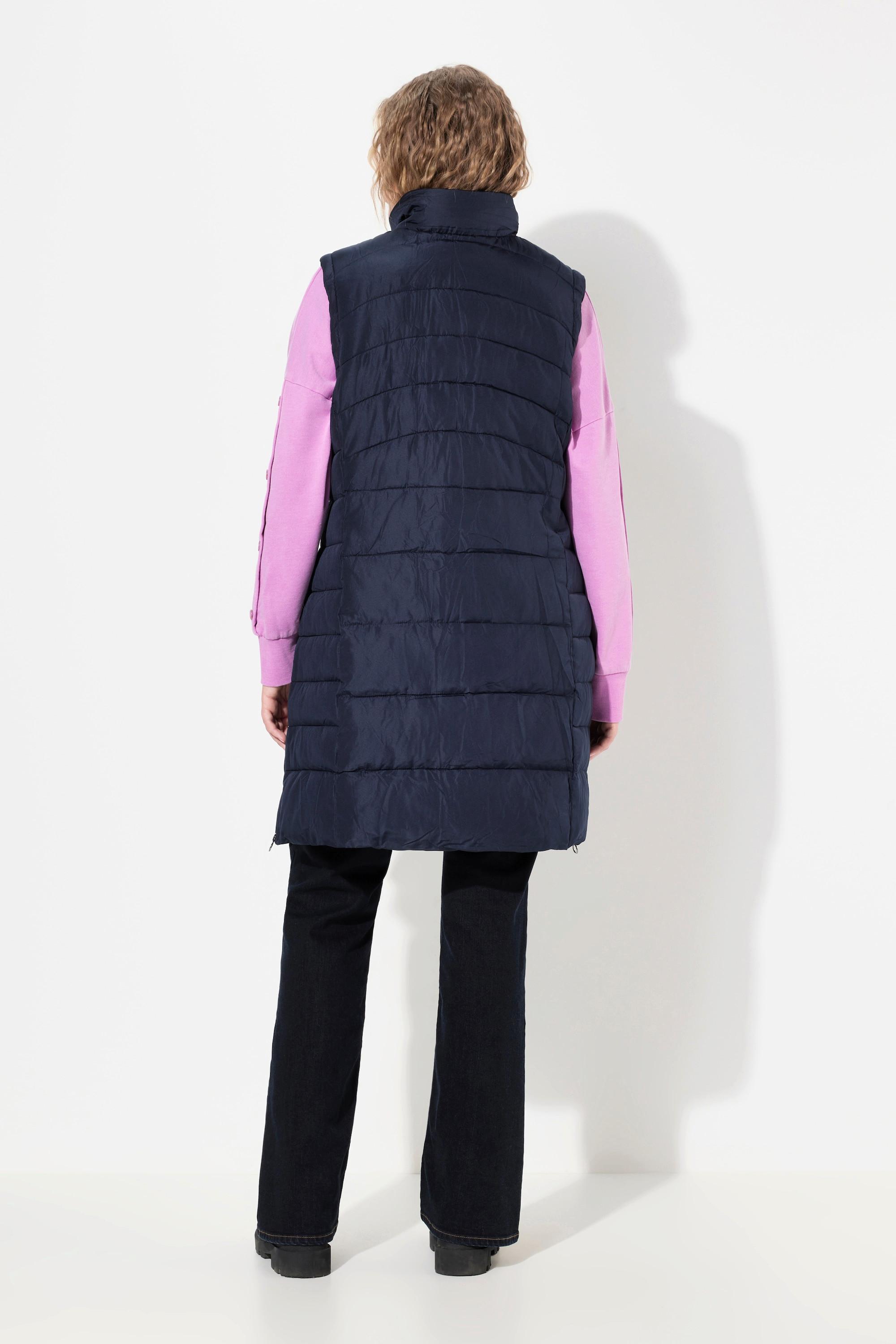 Ulla Popken Gilet trapuntato con cappuccio linea A  